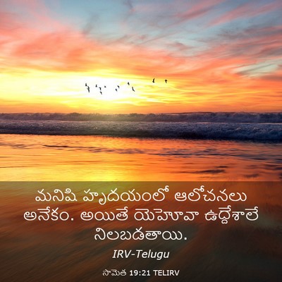 Picture 03 - సామెత 19:21 TELIRV - మనిషి హృదయంలో - Bible Verse Picture