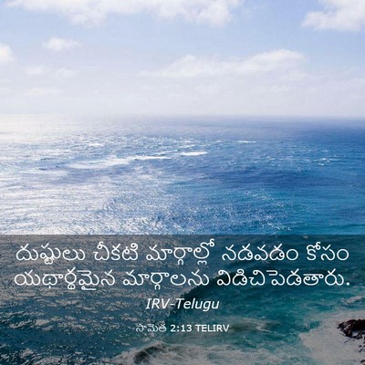 Picture 03 - సామెత 2:13 TELIRV - దుష్టులు చీకటి - Bible Verse Picture