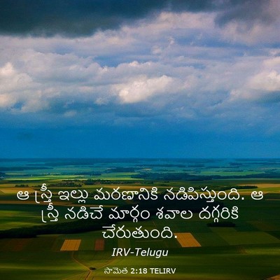 Picture 03 - సామెత 2:18 TELIRV - ఆ స్త్రీ ఇల్లు - Bible Verse Picture