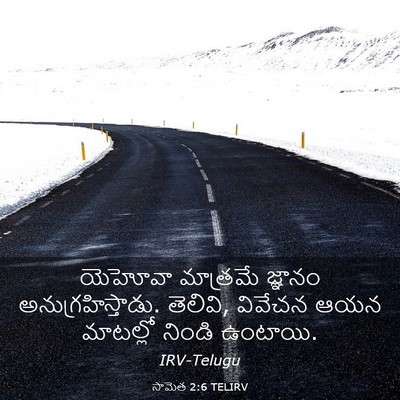 Picture 03 - సామెత 2:6 TELIRV - యెహోవా మాత్రమే - Bible Verse Picture