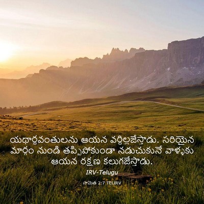 Picture 03 - సామెత 2:7 TELIRV - యథార్థవంతులను ఆయన - Bible Verse Picture