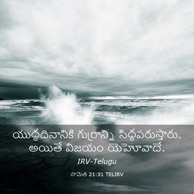 Picture 03 - సామెత 21:31 TELIRV - యుద్ధదినానికి - Bible Verse Picture