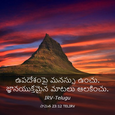 Picture 03 - సామెత 23:12 TELIRV - ఉపదేశంపై మనస్సు - Bible Verse Picture