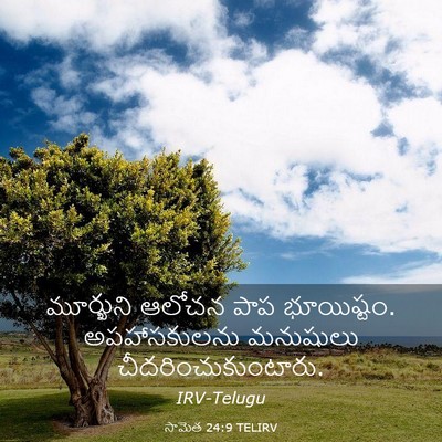 Picture 03 - సామెత 24:9 TELIRV - మూర్ఖుని ఆలోచన - Bible Verse Picture