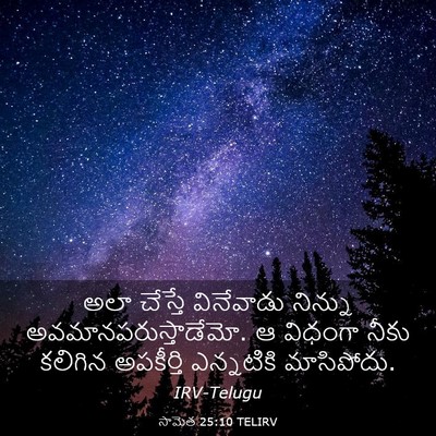 Picture 03 - సామెత 25:10 TELIRV - అలా చేస్తే - Bible Verse Picture