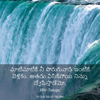 Picture 03 - సామెత 25:17 TELIRV - మాటిమాటికి నీ - Bible Verse Picture