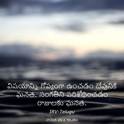 Picture 03 - సామెత 25:2 TELIRV - విషయాన్ని - Bible Verse Picture