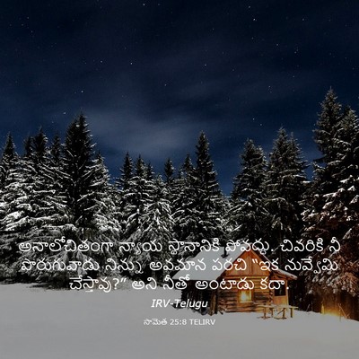 Picture 03 - సామెత 25:8 TELIRV - అనాలోచితంగా న్యాయ - Bible Verse Picture