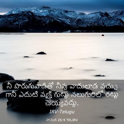 Picture 03 - సామెత 25:9 TELIRV - నీ పొరుగువాడితో - Bible Verse Picture