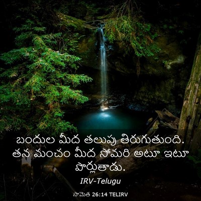Picture 03 - సామెత 26:14 TELIRV - బందుల మీద తలుపు - Bible Verse Picture