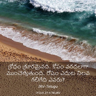 Picture 03 - సామెత 27:4 TELIRV - క్రోధం - Bible Verse Picture