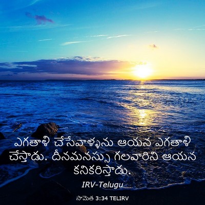 Picture 03 - సామెత 3:34 TELIRV - ఎగతాళి - Bible Verse Picture