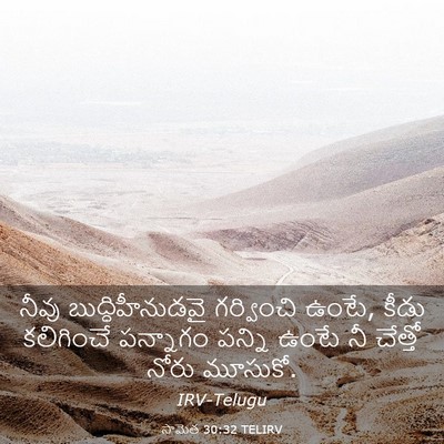 Picture 03 - సామెత 30:32 TELIRV - నీవు - Bible Verse Picture