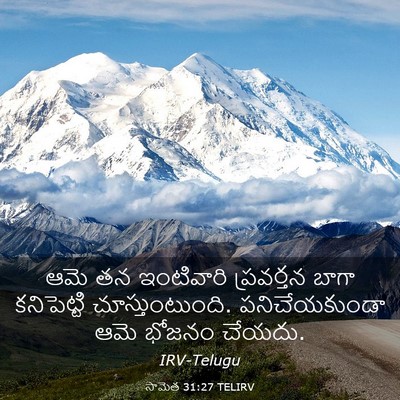 Picture 03 - సామెత 31:27 TELIRV - ఆమె తన ఇంటివారి - Bible Verse Picture