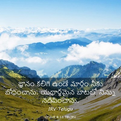 Picture 03 - సామెత 4:11 TELIRV - జ్ఞానం కలిగి ఉండే - Bible Verse Picture