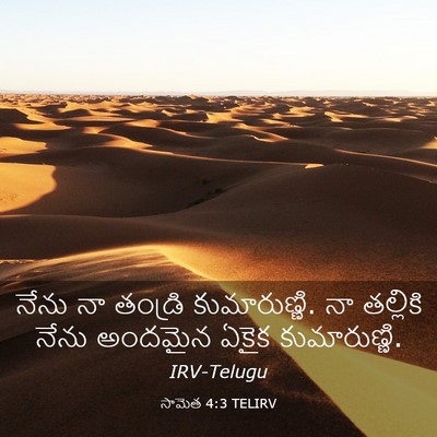 Picture 03 - సామెత 4:3 TELIRV - నేను నా తండ్రి - Bible Verse Picture