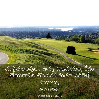 Picture 03 - సామెత 6:18 TELIRV - దుష్టతలంపులు ఉన్న - Bible Verse Picture