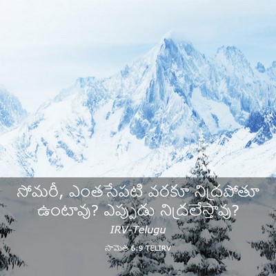 Picture 03 - సామెత 6:9 TELIRV - సోమరీ, ఎంతసేపటి - Bible Verse Picture