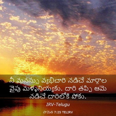 Picture 03 - సామెత 7:25 TELIRV - నీ మనస్సు - Bible Verse Picture