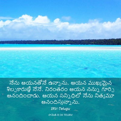 Picture 03 - సామెత 8:30 TELIRV - నేను ఆయనతోనే - Bible Verse Picture