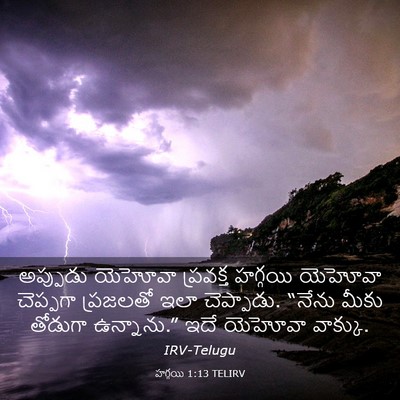 Picture 03 - హగ్గయి 1:13 TELIRV - అప్పుడు యెహోవా - Bible Verse Picture