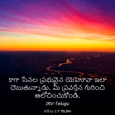 Picture 03 - హగ్గయి 1:7 TELIRV - కాగా సేనల - Bible Verse Picture