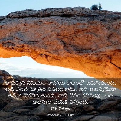 Picture 03 - హబక్కూకు 2:3 TELIRV - ఆ దర్శన విషయం - Bible Verse Picture