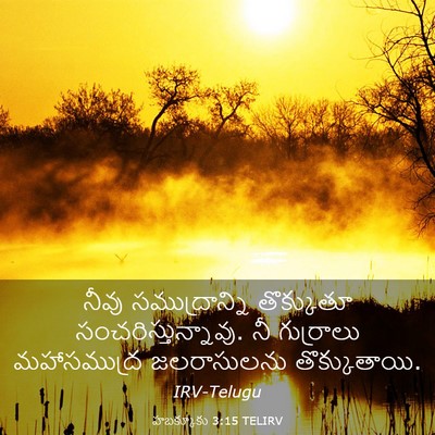Picture 03 - హబక్కూకు 3:15 TELIRV - నీవు సముద్రాన్ని - Bible Verse Picture