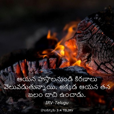 Picture 03 - హబక్కూకు 3:4 TELIRV - ఆయన హస్తాలనుండి - Bible Verse Picture
