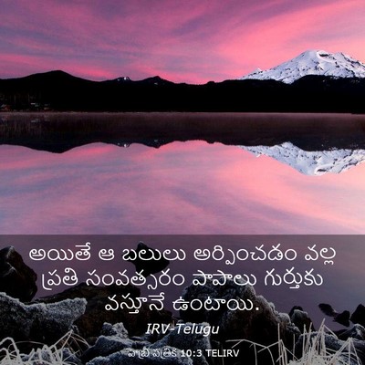 Picture 03 - హెబ్రీ పత్రిక 10:3 TELIRV - అయితే ఆ బలులు - Bible Verse Picture