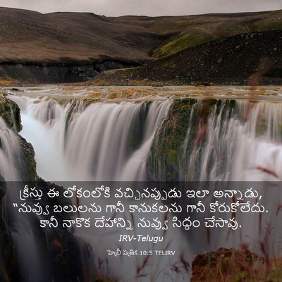 Picture 03 - హెబ్రీ పత్రిక 10:5 TELIRV - క్రీస్తు ఈ - Bible Verse Picture