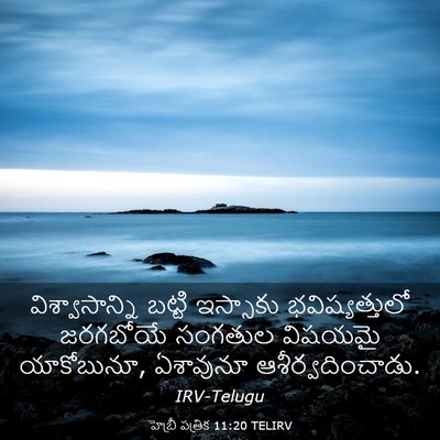 Picture 03 - హెబ్రీ పత్రిక 11:20 TELIRV - విశ్వాసాన్ని - Bible Verse Picture