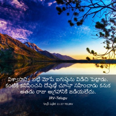 Picture 03 - హెబ్రీ పత్రిక 11:27 TELIRV - విశ్వాసాన్ని - Bible Verse Picture