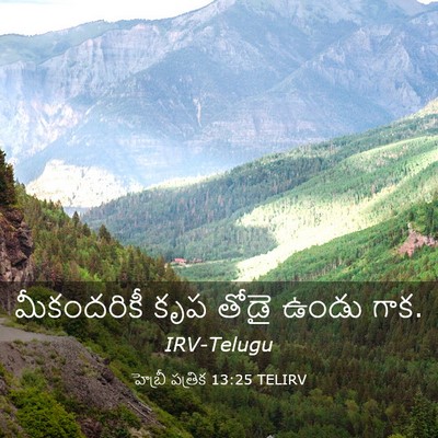 Picture 03 - హెబ్రీ పత్రిక 13:25 TELIRV - మీకందరికీ కృప - Bible Verse Picture