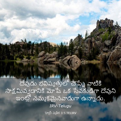 Picture 03 - హెబ్రీ పత్రిక 3:5 TELIRV - దేవుడు - Bible Verse Picture