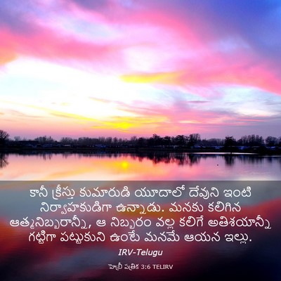 Picture 03 - హెబ్రీ పత్రిక 3:6 TELIRV - కానీ క్రీస్తు - Bible Verse Picture
