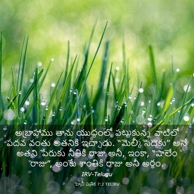 Picture 03 - హెబ్రీ పత్రిక 7:2 TELIRV - అబ్రాహాము తాను - Bible Verse Picture