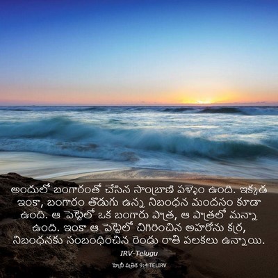 Picture 03 - హెబ్రీ పత్రిక 9:4 TELIRV - అందులో బంగారంతో - Bible Verse Picture