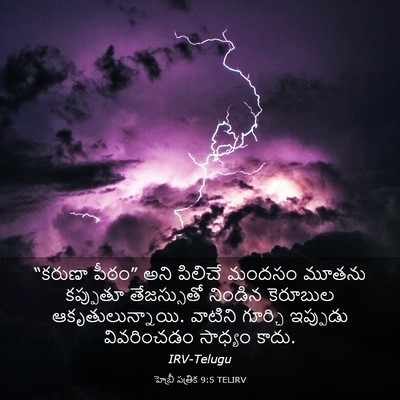 Picture 03 - హెబ్రీ పత్రిక 9:5 TELIRV - “కరుణా పీఠం” అని - Bible Verse Picture