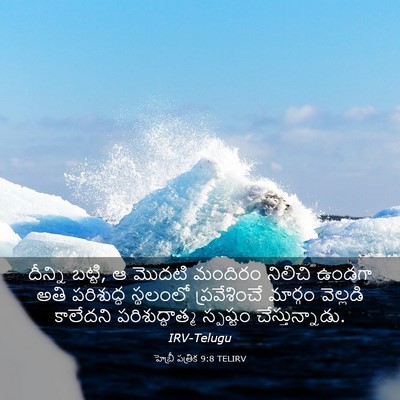 Picture 03 - హెబ్రీ పత్రిక 9:8 TELIRV - దీన్ని బట్టి, ఆ - Bible Verse Picture