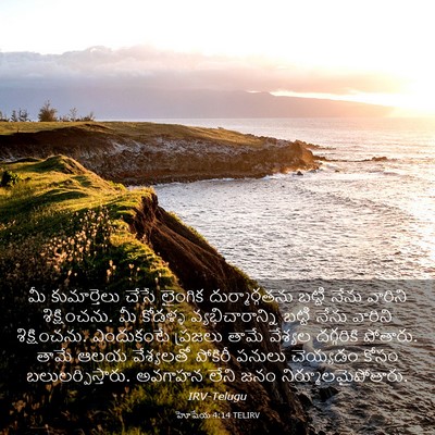 Picture 03 - హోషేయ 4:14 TELIRV - మీ కుమార్తెలు - Bible Verse Picture