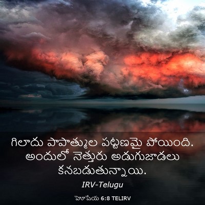 Picture 03 - హోషేయ 6:8 TELIRV - గిలాదు పాపాత్ముల - Bible Verse Picture