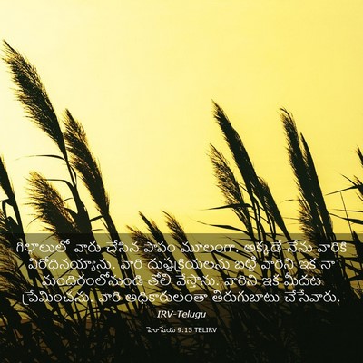Picture 03 - హోషేయ 9:15 TELIRV - గిల్గాలులో వారు - Bible Verse Picture