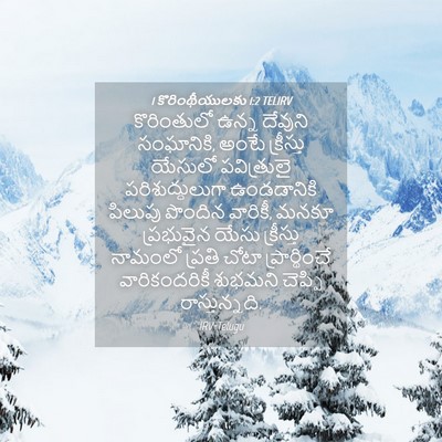 Picture 04 - 1 కొరింథీయులకు 1:2 TELIRV - కొరింతులో ఉన్న - Bible Verse Picture