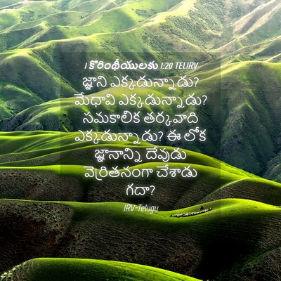 Picture 04 - 1 కొరింథీయులకు 1:20 TELIRV - జ్ఞాని - Bible Verse Picture