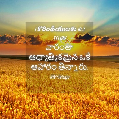 Picture 04 - 1 కొరింథీయులకు 10:3 TELIRV - వారంతా - Bible Verse Picture