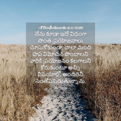Picture 04 - 1 కొరింథీయులకు 10:33 TELIRV - నేను కూడా ఇదే - Bible Verse Picture