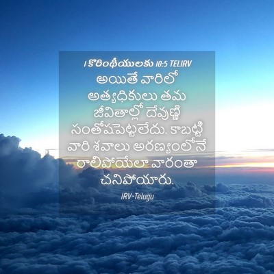 Picture 04 - 1 కొరింథీయులకు 10:5 TELIRV - అయితే వారిలో - Bible Verse Picture