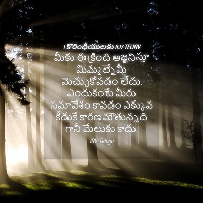 Picture 04 - 1 కొరింథీయులకు 11:17 TELIRV - మీకు ఈ క్రింది - Bible Verse Picture