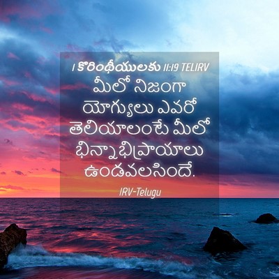 Picture 04 - 1 కొరింథీయులకు 11:19 TELIRV - మీలో నిజంగా - Bible Verse Picture